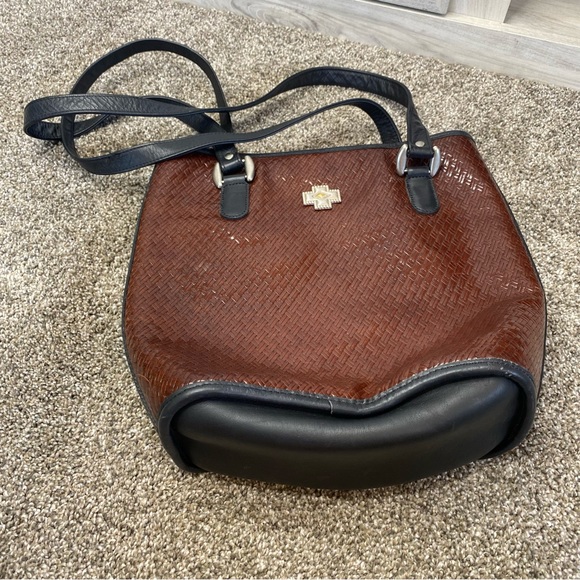 Zippo Leather Handled Tote Shoulder Bag Made in USA - Picture 9 of 15